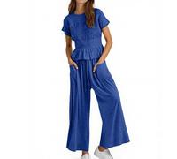 MaNMaNing Ensemble Style Britannique Femme Deux Pièces Printemps Été Décontracté Taille Moyenne Pantalon Harems Tenue Élégante Chic Moderne Occasions Quotidiennes