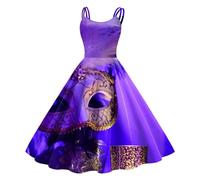 MaNMaNing Femmes sans Manches Longueur Genou Rétro Une Ligne Jupe Courte Femme Jupe A Paillette Costume Carnaval Deguisement Carnaval Venise