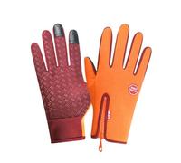 MaNMaNing Gants Ski Unisexe Hiver Tactile Vent Imperméable Doublure Polaire Zip Chaud Isolé pour Outdoor