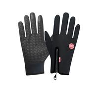MaNMaNing Gants Ski Unisexe Hiver Tactile Vent Imperméable Doublure Polaire Zip Chaud Isolé pour Outdoor