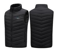 MaNMaNing Gilet Chauffant Femme Vingt Et Une Zones Intelligent Hiver USB Électrique Rechargeable Manteau Extérieur Confection Doudoune Linté Alimenté par Batterie Veste Polaire Sans Manches