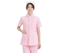 MaNMaNing Haut soins taille plus femme manches courtes col V blouse laboratoire décontracté confortable pour profession médicale