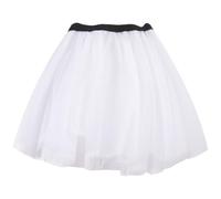 MaNMaNing Jupe À Pommeau pour Fille avec Jupe À Trois Lignes Tutu Mini Fille Carnaval Danse Tulle Rétro Années 80 Princesse Costume 1-9 Ans