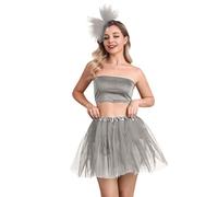 MaNMaNing Jupe Tutu Unie avec Ceinture Corset pour Femme déguisement Carnaval fête Danse Ballet Tulle Bouffant Jupe Courte Costume Adulte fête Danse créative Loisir
