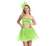 MaNMaNing Jupe Tutu Unie avec Ceinture Corset pour Femme déguisement Carnaval fête Danse Ballet Tulle Bouffant Jupe Courte Costume Adulte fête Danse créative Loisir