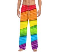 MaNMaNing Pantalon De Jogging Homme Imprimé Thème Arc-en-Ciel Cordon. Pantalon Homme. Jean Large. Survetement. M230