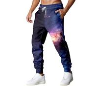 MaNMaNing Pantalon Homme Habillé Imprimé Galaxie Astronaute Espace Thème Confortable Extensible Quotidien. Pantalon Homme Original. Jean Large. Japonais.