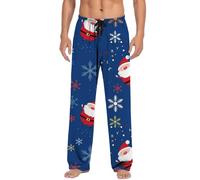 MaNMaNing Pantalon Homme Noël Décontracté Pyjama Cordon Poche Pantalon de Fête Vêtement de Nuit Homme Confortable Style Maison