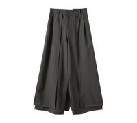 MaNMaNing Pantalon Japonais Homme Coupe Large Unie Asymétrique Jupe-Culotte. Pantalon Homme. Jean Large. De Ville.