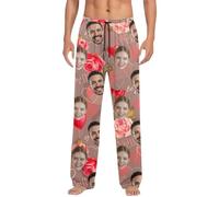 MaNMaNing Pantalon Pyjama Homme Saint Valentin Thème Pantalon Homme Décontracté Couchwear Motif Exclusif Confortable Soirée Détente Jogging Nuit Tendresse
