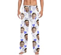 MaNMaNing Pantalon Pyjama Homme Saint Valentin Thème Personnalisé Pantalon Homme Décontracté Couchwear Motif Exclusif Confort Quotidien Jogging Nuit Fête