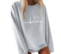 MaNMaNing Pull Capuche Femme Pull Chaud Femme Long Valentines Day Personnalisé Tunique Coeur Saint Valentin Hiver Plaid Manche Hiver Sweat Saint-Valentin Amour