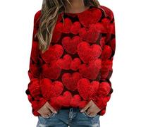 MaNMaNing Pull Femme Chaud Femme Sweat Saint-Valentin Plaid Saint Valentin Pull Rose Chic Saint Valentin Homme Hiver Sweet Plaid Vêtements Sweatshirt Amour
