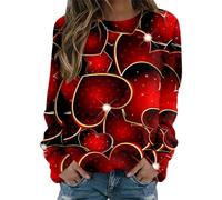 MaNMaNing Pull Femme Chaud Femme Sweat Saint-Valentin Plaid Saint Valentin Pull Rose Chic Saint Valentin Homme Hiver Sweet Plaid Vêtements Sweatshirt Amour