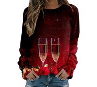 MaNMaNing Pull Femme Chaud Femme Sweat Saint-Valentin Plaid Saint Valentin Pull Rose Chic Saint Valentin Homme Hiver Sweet Plaid Vêtements Sweatshirt Amour