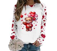 MaNMaNing Pull Femme Sweatshirts Confortables Poncho Polaire Valentines Day Pull Femme Rose Plaid Stitch Cadeau Saint Valentin Hiver Chaud Polaire Capuche Veste Chaude