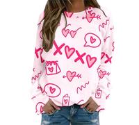 MaNMaNing Pull Oversize Femme Sweat Shirt Femme Hoodie Valentines Day Polaire Zippée Veste Sport Valentines Day Gift for Her Sweatshirt Saint Valentin Pull Plaid Sweat sans Capuche