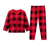 MaNMaNing Pyjama Enfant Garçon Fille Printemps Automne Manches Longues Pantalon Chaud Bas Thermique Ensemble Vêtement de Nuit Pyjama Enfant Doux Confortable