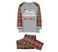 MaNMaNing Pyjama Homme Confortable Manches Longues Imprimé Noël Ensemble Deux Pièces. Pantalon De Pyjama Décontracté pour Papa pour Noël. Tenue De Famille Assortie