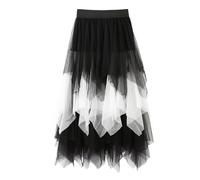 MaNMaNing Robe De Mariée À Ourlet Asymétrique, Jupon Long, Jupe Femme Jupe Courte Femme Danse Orientale Deguisement Carnaval Maquillage Carnaval