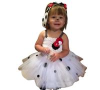 MaNMaNing Robe Tutu Chien tacheté pour Fille déguisement Carnaval fête Danse Ballet Tulle Bouffant Robe Confortable Costume Enfant fête Danse créative Loisir Style Mignon