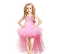 MaNMaNing Robe Tutu élégante avec nœud pour Fille déguisement Carnaval fête Danse Ballet Tulle Bouffant Robe Cosplay Costume Enfant fête Danse créative Loisir Printemps été
