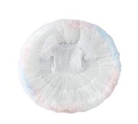 MaNMaNing Robe Tutu Gabon pour Enfant déguisement Carnaval fête Danse Ballet Tulle Bouffant Robe Simple Costume Enfant fête Danse créative Loisir Style Africain