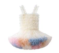 MaNMaNing Robe Tutu gâteau pour bébé Fille déguisement Carnaval fête Anniversaire Danse Tulle Bouffant Robe de fête Costume Enfant Loisir créatif Princesse