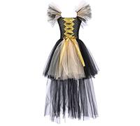 MaNMaNing Robe Tutu sorcière Arc en Ciel pour Fille déguisement Carnaval fête Halloween Danse Ballet Tulle Bouffant Robe traîne Costume Enfant fête Danse créative Loisir Cosplay