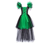 MaNMaNing Robe Tutu sorcière Arc en Ciel pour Fille déguisement Carnaval fête Halloween Danse Ballet Tulle Bouffant Robe traîne Costume Enfant fête Danse créative Loisir Cosplay