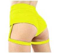 MaNMaNing Short de Yoga Sexy Taille Haute avec Effet Push Up pour Entraînement Fitness et Gym en Tissu Élastique et Confortable pour Une Tenue Audacieuse