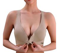 MaNMaNing Soutien Gorge avec Armature Femme Fermeture Devant Dos Nageur Grande Taille Coque Non Rembourrée Maintien Total Confortable Bretelles Ajustables Respirant Couverture Complète