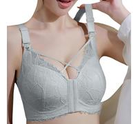 MaNMaNing Soutien Gorge Grande Taille sans Armature Fermeture Devant Dos Nu Papillon Shapewear Amincissant pour Forte Poitrine Réduit Les Bourrelets Confortable Brassière