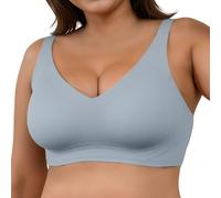 MaNMaNing Soutien Gorge Grande Taille sans Armature Soutien Souple Invisible Confortable pour Forte Poitrine Quotidien Brassière Femme