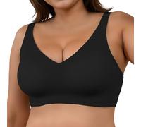 MaNMaNing Soutien Gorge Grande Taille sans Armature Soutien Souple Invisible Confortable pour Forte Poitrine Quotidien Brassière Femme