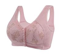 MaNMaNing Soutien Gorge sans Armature Femme Grande Taille Boutonnage Devant Coton Âgées Style Débardeur Confortable Respirant Maman