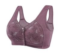 MaNMaNing Soutien Gorge sans Armature Femme Grande Taille Boutonnage Devant Coton Âgées Style Débardeur Confortable Respirant Maman