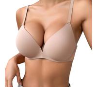 MaNMaNing Soutien Gorge sans Armature Léger Invisible Dos Nu Style Japonais Simple Confortable Quotidien pour T Shirt Brassière Femme