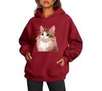 MaNMaNing Sweat Capuche Femme Sweat Noir Femme Oversize Valentines Day Pull Coeur Cadeau Amoureux Cadeau pour Une Amie Sweet Capuche Sport Pull Hiver Saint Valentin