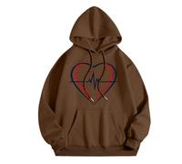 MaNMaNing Sweat Capuche Femme Sweat Polaire Femme Pull Chaud Hiver Saint Valentin Pull Plaid Stitch Cadeaux St Valentin Cadeau pour Homme Sweatshirts Long sans Capuche