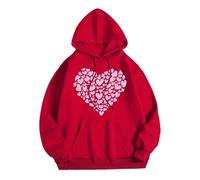 MaNMaNing Sweat Femme Cape Polaire Femme Pull Hiver Chaud Valentines Day sous Pull St Valentin pour Cadeau Personnalisé Homme Sweat Capuche A Capuche Poncho Polaire Saint Valentin