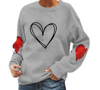MaNMaNing Sweat Femme Capuche Pull Chaud Femme Sweat Polaire Saint Valentin Pull Saint Valentin Plaid Stitch Cadeau St Homme Oversize Sweats À Capuche Long
