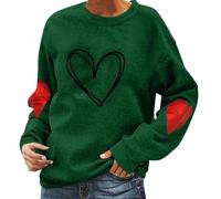 MaNMaNing Sweat Femme Capuche Pull Chaud Femme Sweat Polaire Saint Valentin Pull Saint Valentin Plaid Stitch Cadeau St Homme Oversize Sweats À Capuche Long