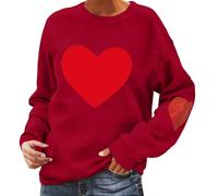MaNMaNing Sweat Femme Pull Femme Chaud Pull Hiver Saint Valentin Col V Plaid Stitch Cadeau Homme Original A Capuche Sweat À Capuche Plaid Manche Valentines Day