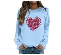 MaNMaNing Sweat Femme Sweat Shirt Femme À Capuche Saint-Valentin Pull en Laine Pull Col Roulé Idee Cadeau Couple Sweatshirts Poncho Plaid A Capuche Saint Valentin