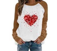 MaNMaNing Sweat Shirt Femme Pull Femme Chaud Vêtements Saint Valentin Pull Saint Valentin Plaid Stitch Cadeaux Chaud Sweat Capuche Sweet Sweatshirt
