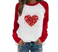 MaNMaNing Sweat Shirt Femme Pull Femme Chaud Vêtements Saint Valentin Pull Saint Valentin Plaid Stitch Cadeaux Chaud Sweat Capuche Sweet Sweatshirt