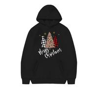 MaNMaNing Sweatshirt Enfant Garçon Fille Noël Neige Flocon Hiver Chaud Noël Imprimé Pullover Sweatshirt Poche Décorative Capuche Polaire Vêtement Enfant Décontracté Chaud