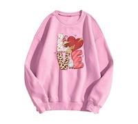 MaNMaNing Sweatshirt Saint Valentin Pull Femme Chaud Sweet Plaid Femme Valentines Day Pull Personnalisé Stitch Idee Cadeau Saint Valentin pour Homme Sweat Saint-Valentin Plaid Personnalisé