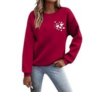 MaNMaNing Sweatshirts Confortables Pull Femme Plaid Femme Sweatshirt Saint Valentin Veste Grande Taille Pull Plaid Stitch Cadeaux Anniversaire Hiver Sweat sans Capuche